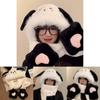 Cute Winter Puppy Ear Hat Scarf And Gloves Set For Women Cozy And Stylish Outfit