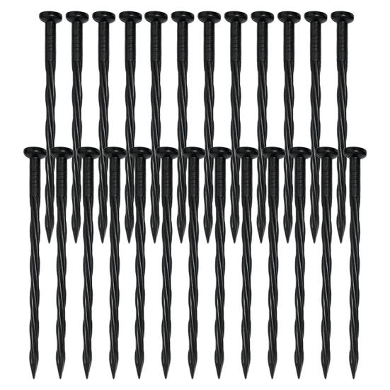

25 шт. пластиковые ландшафтные шипы, нержавеющие, прочные, деформированные, многоразовые, нелегкие, высокие, садовые, спиральные, заземленные