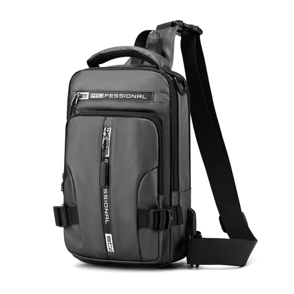 Multi Pockets Men Chest Bag Shoulder Bag Crossbody Bag Fashion Sports Message Bag  Men