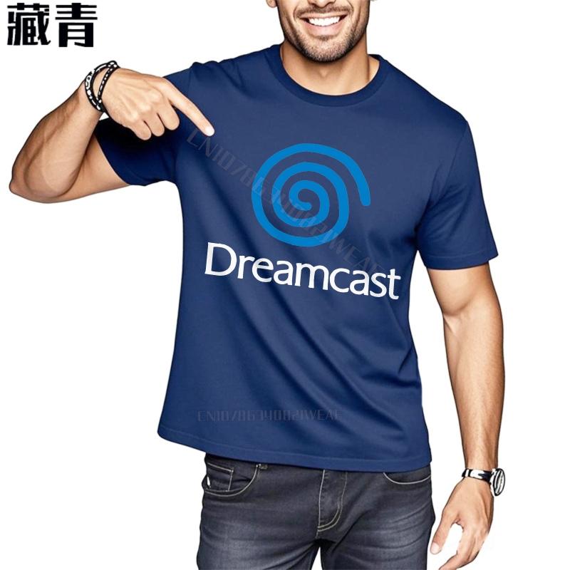 Unisex T Shirts Fashion Cotton Tshirt Dreamcast Logo On Black Short Sleeve Comfort Tshirt Retro Comfortable Unisexs Tshirt