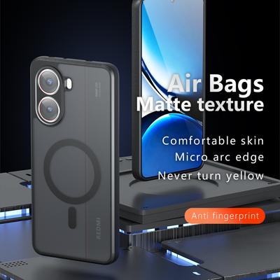 Matte Case for Xiaomi Poco X7 Pro 5G/Redmi Turbo 4 5G Magnetic Case TPU+PC Phone Cover