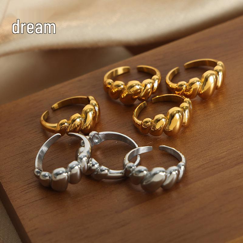 18k Gold Geometric Open Knuckle Ring - Non-Fading Retro Design for Couples
