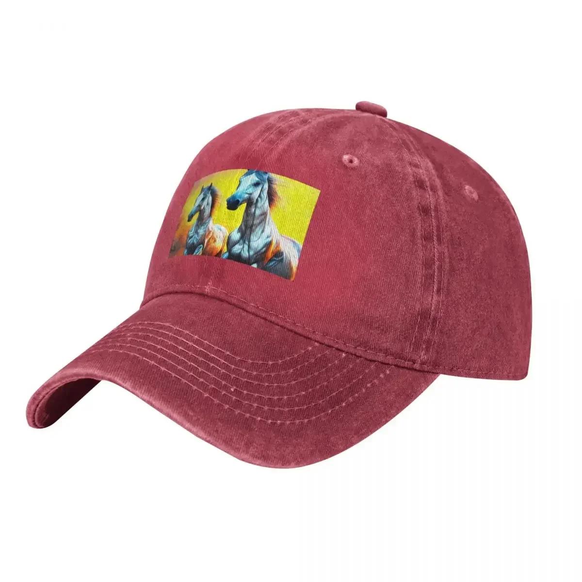 Wild Horses at Sunset Baseball Cap Golf Hat Man Streetwear Hat Luxury Brand Elegant Women s Hats Men s