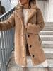 2024 Furry Long-Sleeved Lapel Women's Plush Coat - Autumn/Winter Collection.