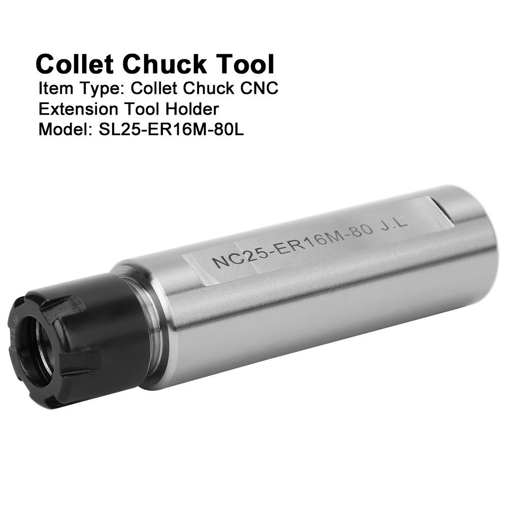 Collet Chuck CNC Extension Tool Holder Side Mounted Type Straight Shank Rod for Deep Processing