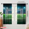 2pcs,2D Plane Printing Contemporary Curtains Goal Moment Polyester Easy Install (without Rod) Decorations Outdoor for Bedroom &