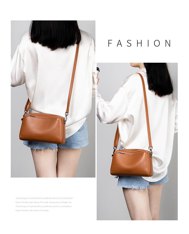 2025 Summer Women's Cowhide Crossbody Phone Bag - Soft Leather, Large Capacity Clutch & Shoulder Bag