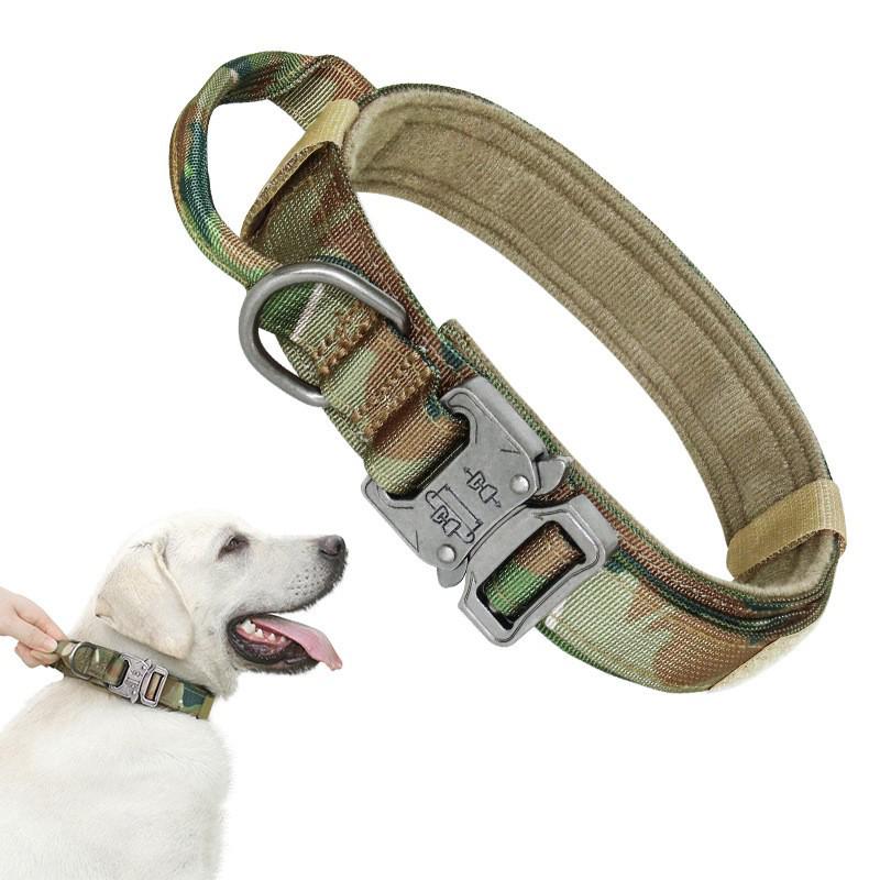 Grenzüberschreitendes verstellbares taktisches Hundehalsband - Verschleißfest, Bissfest, Verdickt für große Hunde
