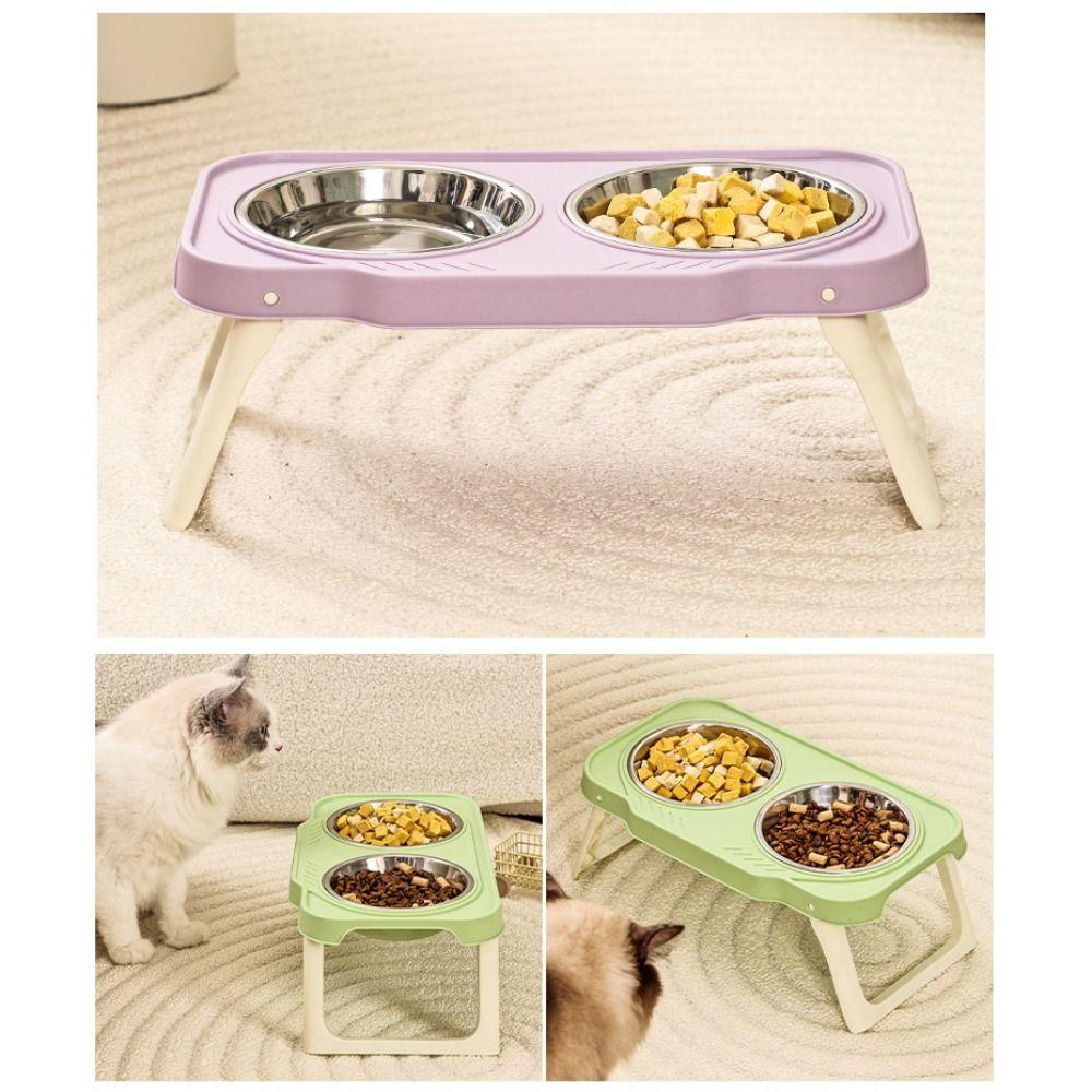 Anti-flip Pet High Footed Bowl Non-Slip Elevated Pet Feeder Bowl  Pet Supplies