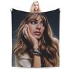 TINI STOESSEL Futttura Tour Fleece Blankets Singer Awesome Throw Blankets for Bed Sofa Couch 200x150cm Bedspreads