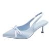 Letnie Sandały Damskie 2025 Modne Szpiczaste Buty z Węzłem Motylkowym Eleganckie Damskie Szpilki na Imprezę Klubowe Sandalias