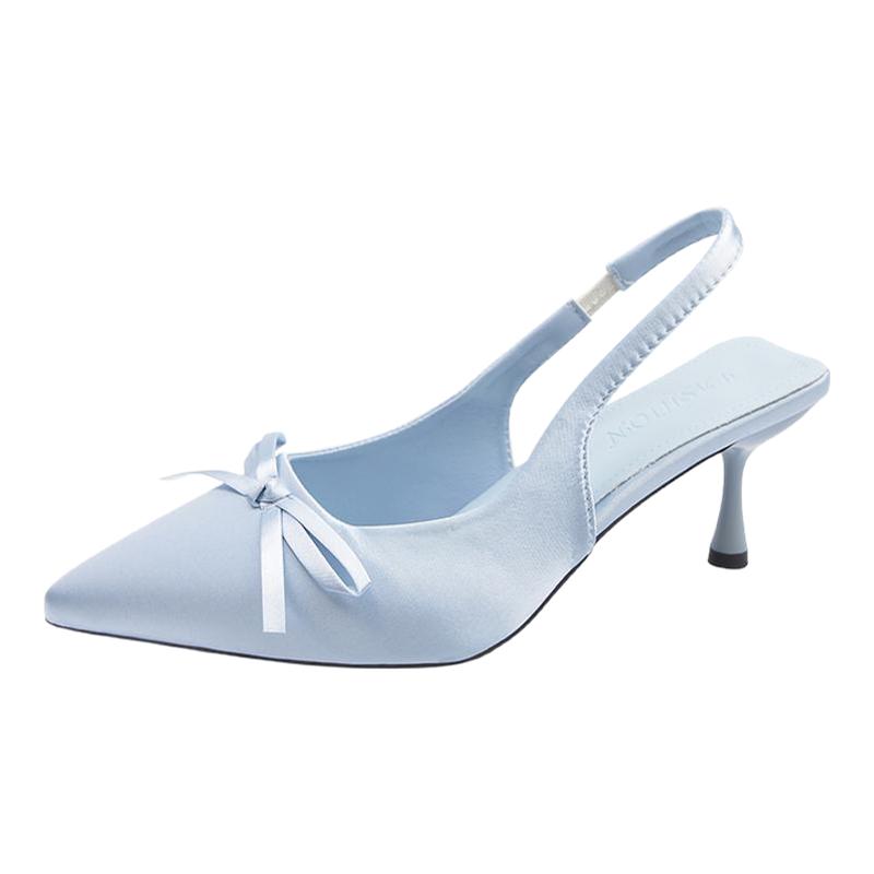 Letnie Sandały Damskie 2025 Modne Szpiczaste Buty z Węzłem Motylkowym Eleganckie Damskie Szpilki na Imprezę Klubowe Sandalias