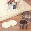 3Pcs Stainless Steel Round Biscuit Mold Dumpling Skin Cutter DIY Pastry Cake Baking Tool Kitchen Gadget For Sweet Treats