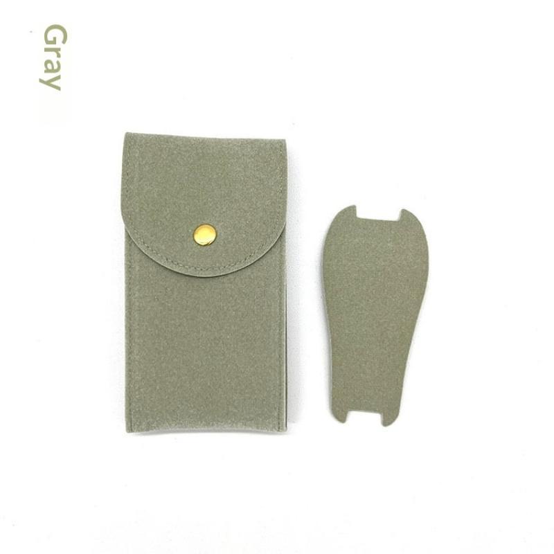 Velvet Watch Protective Pouch Soft Scratch Proof Lining Snap Closure for Travel Outdoor Daily Use