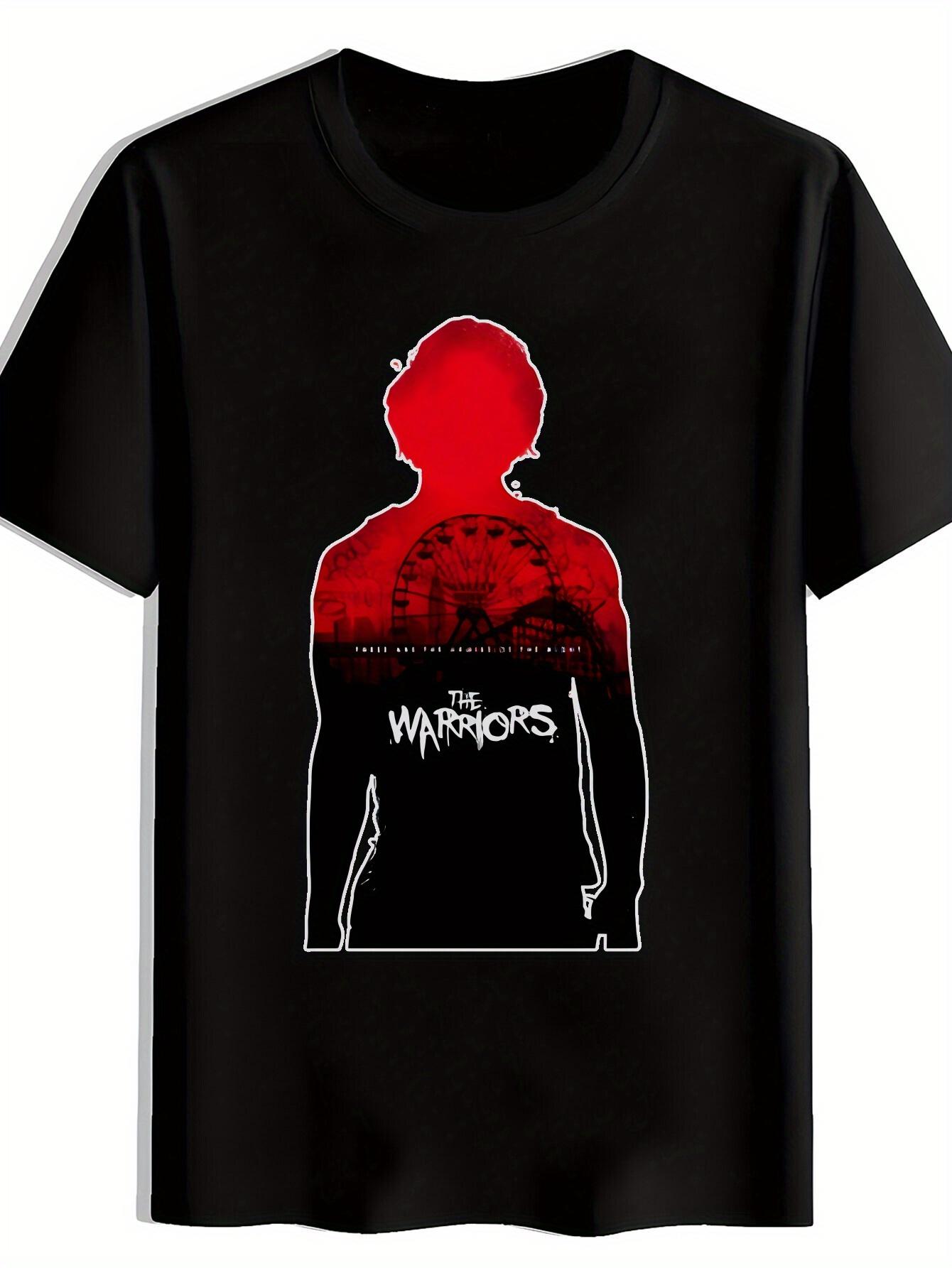 T-shirt Casual Graphic - The Warriors Red Silhouette with Ferris Wheel Design XL