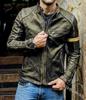 European and American Men's Clothing Men's Leather Jacket Male Teen Stand-up Collar Punk Men's Motorcycle Leather Jacket