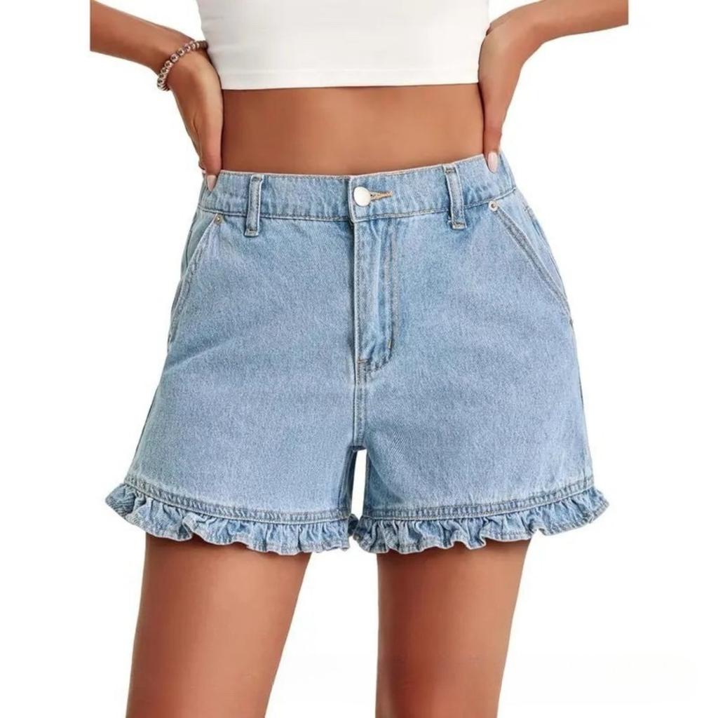 VIONA Retro Damen Freizeit-Jeansshorts, Sommer Neue Modische Vielseitige High-Waist-Shorts