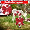 Christmas Candy Cane Yard Decoration, 2D Flat Hollow Board Garden Stake for Outdoor Party Holiday Decor