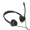 RJ9 Telephone Headset Noise Cancelling Binaural Corded Cell Phone Headphone with Mic for VOIP Phone Landline