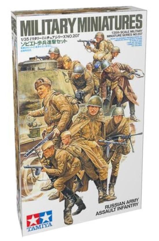 Tamiya Military Miniature Series 207 Soviet Army Infantry Advance Set Plastic Model Kit 35207 1/35 No.