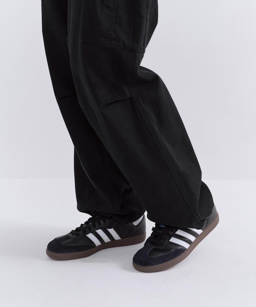 MUSINSA STANDARD WOMAN Women'S Fleece-Lined Wide Cargo Pants [Black]