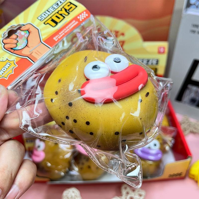 Cute Cartoon Cheese Potato Squeezable Toy Slow Rebound Soft Stress Relief Toy for Kids Daily Play