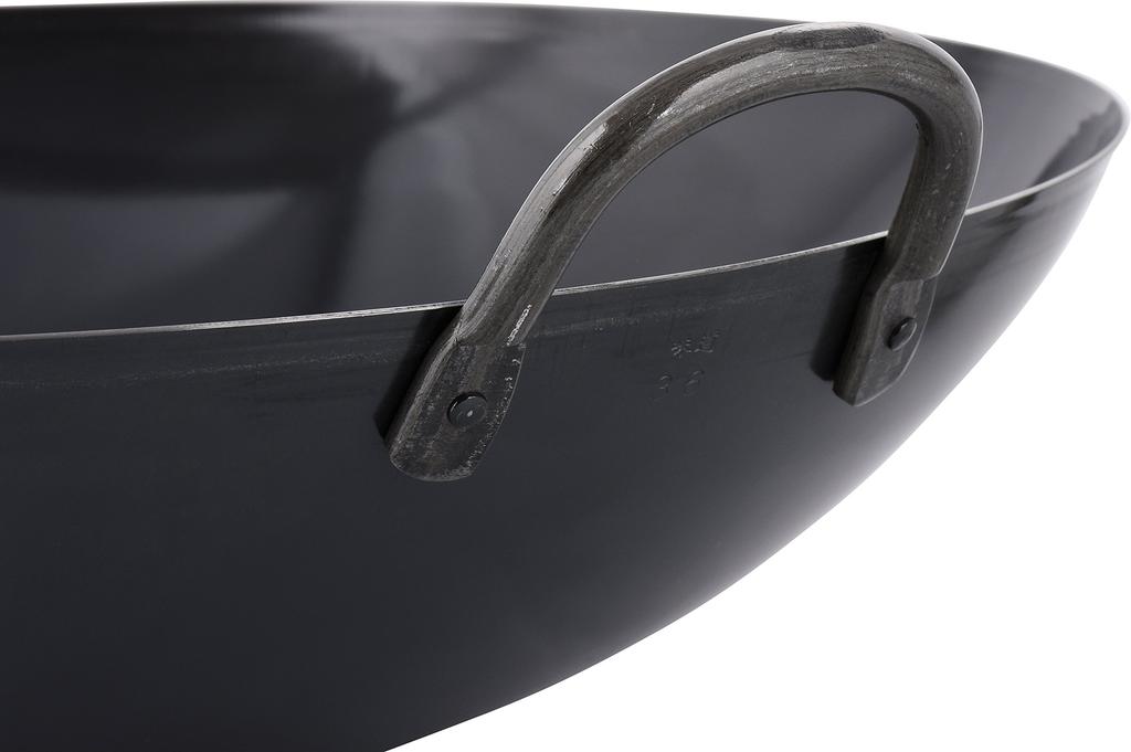 Wahei Freiz Authentic Wok, 36cm, Iron Frying Pan, Professional Grade, Made in Japan, Mido AD-644