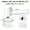 5 Replaceable Brush Heads Electric Spin Scrubber Cordless Spin Scrubber  Electric Cleaning Brush Cleaning Tools