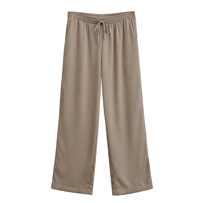 Za Autumn New Women clothes 2025 Western Style French style Fashion Wrinkled Double Breasted Blazers Trousers Set