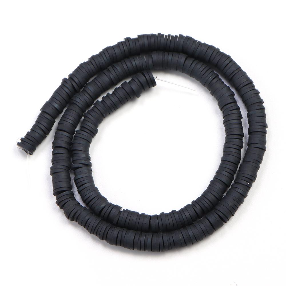 1 Strang 6mm Mehrfarbige Polymer Clay Perlen Flach Rund Handgemacht Lose Abstandene Perlen Für Schmuckherstellung DIY Armband Ohrringe Basteln