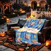 1pc Popcorn Cartoon Seamless Blanket, Home Printed Throw Blanket - Soft Blanket Gift for Family, Washable Sofa Bed Blanket
