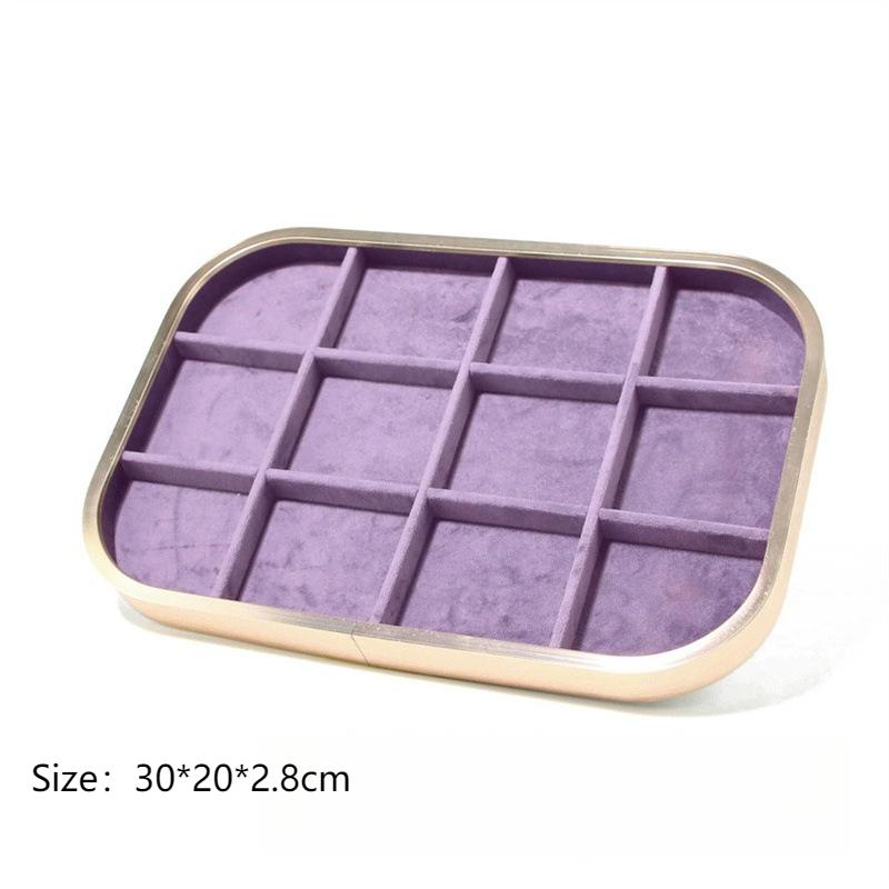 Bracelet Jewelry Display Tray Rings Earrings Organizer Pallet Jewellery Counter Showcase Salver Necklace Ornament Storage Case