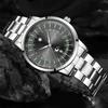 Fashion Sun and Moon Men's Watch Calendar Watch Classic Business Watch Large Dial Men's Watch Quartz Men's Watch Round Men's Watch