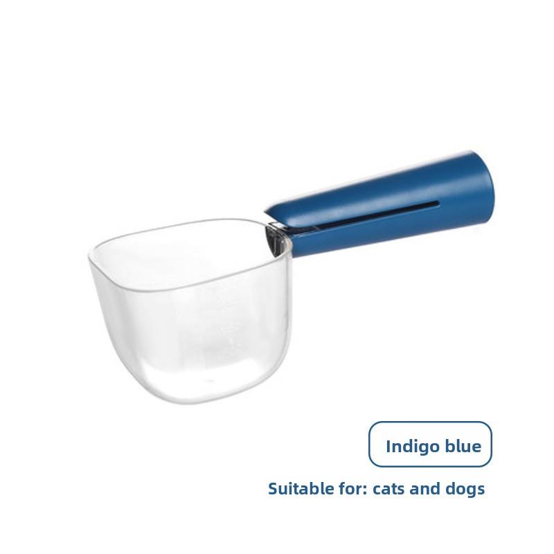 Transparent Pet Food Spoon with Scale Measurement, Cat and Dog Pet Food Scooping Spoon, Cat and Dog Food Spoon