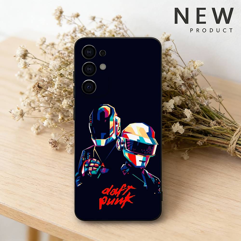 Hot Daft Punk Cool Phone Case For Samsung S26,25,24,23,22,30,21,10,9,Ultra,Plus,Lite Black Soft Case