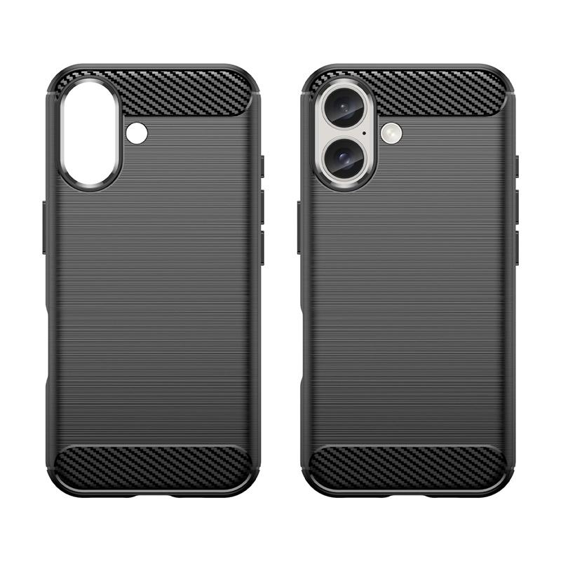 For Cover iPhone 16 Case iPhone 16 Plus Capas Shockproof Phone Back Soft TPU Carbon Fiber Case For iPhone 16 Plus Pro Max Fundas