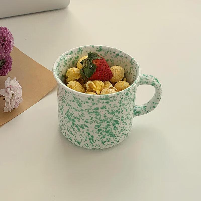 Korean Style Ceramic Splash Ink Mug