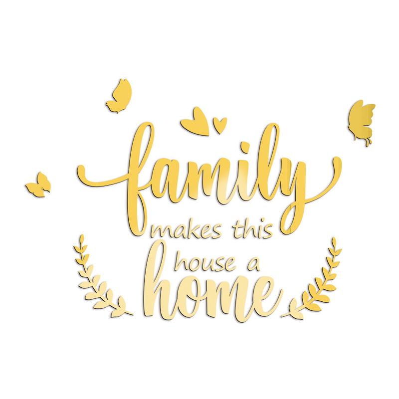 

DIY Наклейка на стену Праздничные принадлежности Домашний декор Зеркало Алфавит Акрил