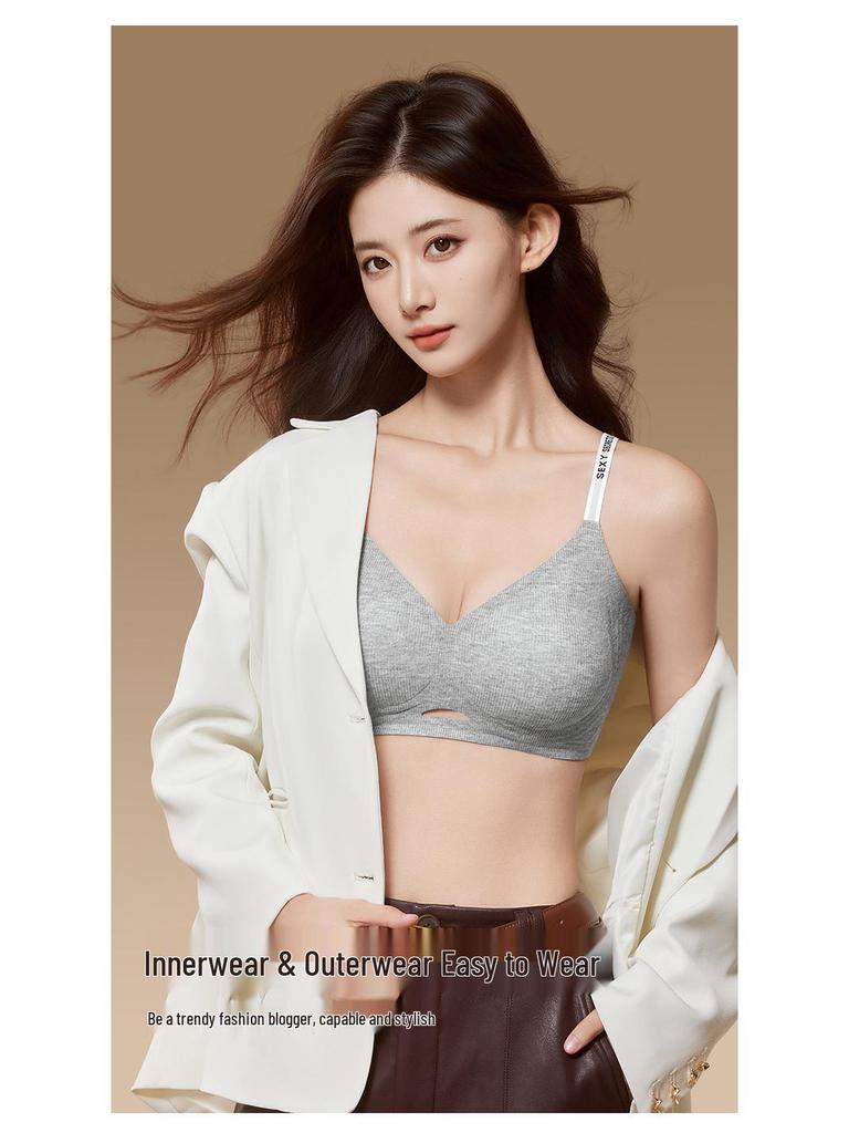 Seamless Wire-Free Bra: Soft, Breathable, Side Support for Beautiful Back and Enhanced Small Bust.