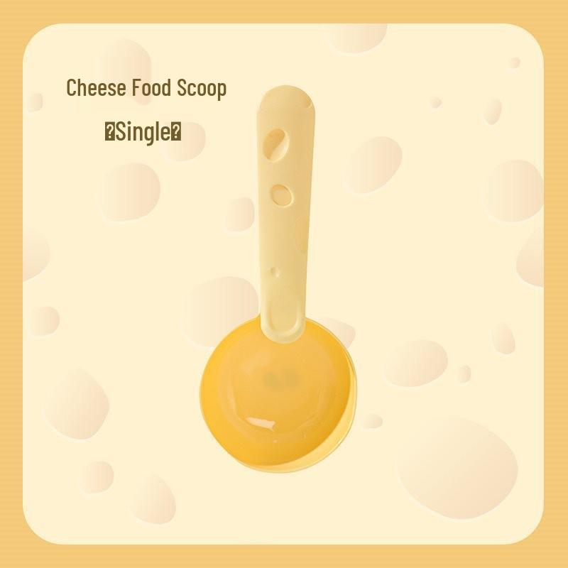 

Long Handle Cat & Dog Food Spoon with Sealing Clip - Measuring Shovel for Kitten Feeding