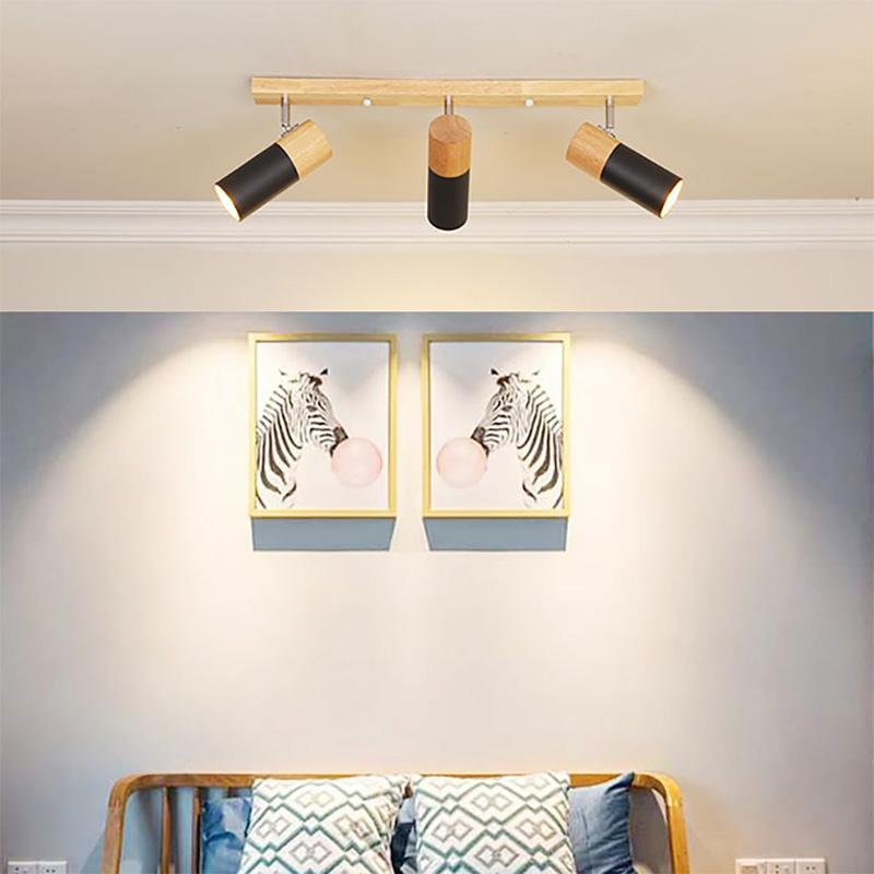 Modern LED Ceiling Light Iron Rotatable 1/3 Head Spotlight For Living Room Study Bedroom Dining Room Indoor Illumination Fixture