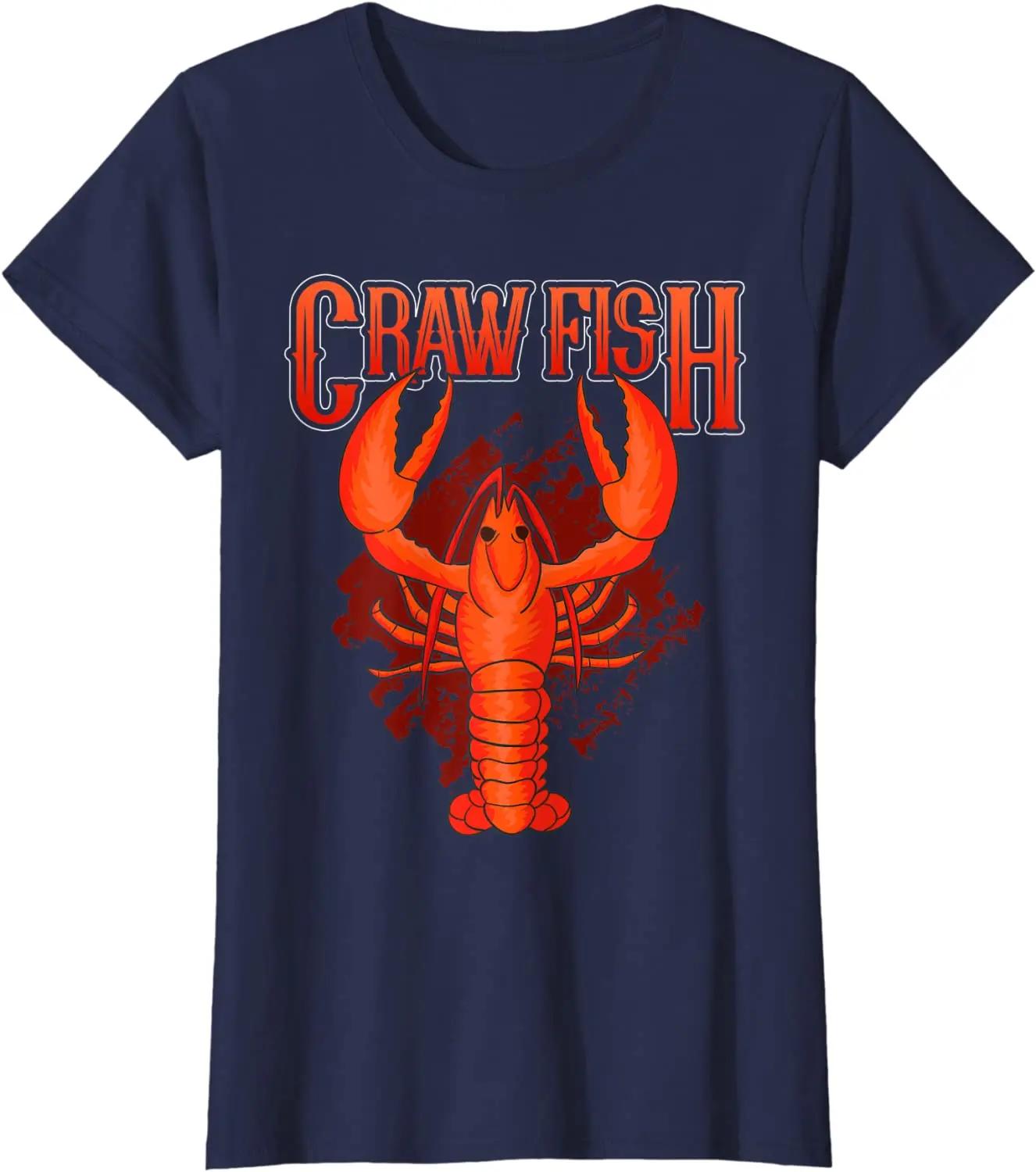 

Crawfish T Shirt 100 Cotton Short Sleeve ONeck Casual Tshirts Loose Top New Size S3XL 4XL