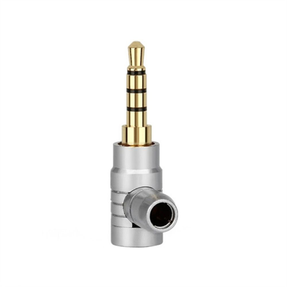 Headphone Connector L Type Audio Connectors 2 3 4 Poles 3.5mm Jack Plug 90 Degree Audio Adapter