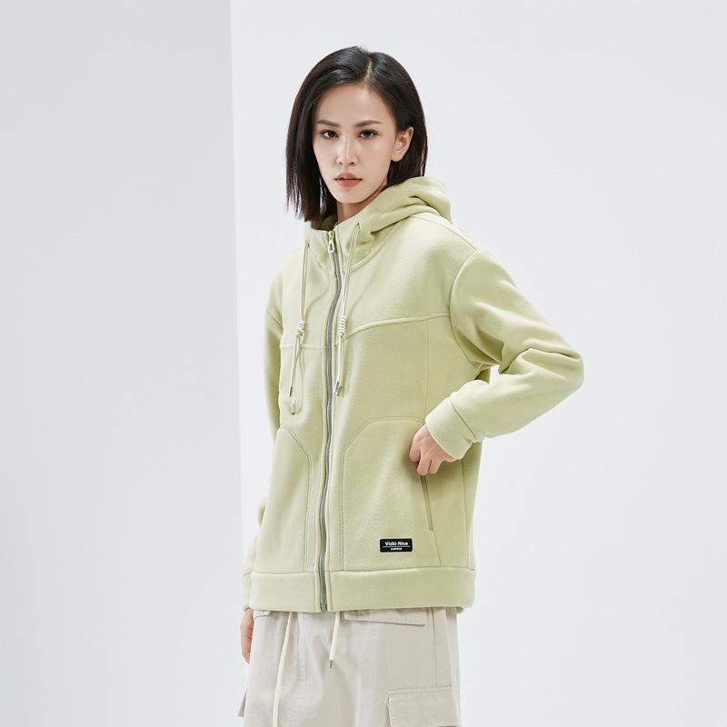 

Двусторонний флисовый кардиган с капюшоном Olian - Унисекс теплая повседневная куртка для осени/зимы XL