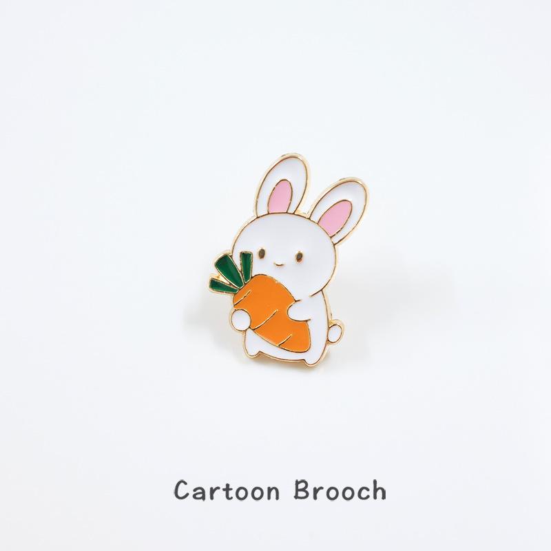Fish Fox Strawberry Enamel Pin Lovely Brooch Cartoons Badge For Bags Jeans Hoodies Denim Lapel Pin Jewelry Kids Best Gift