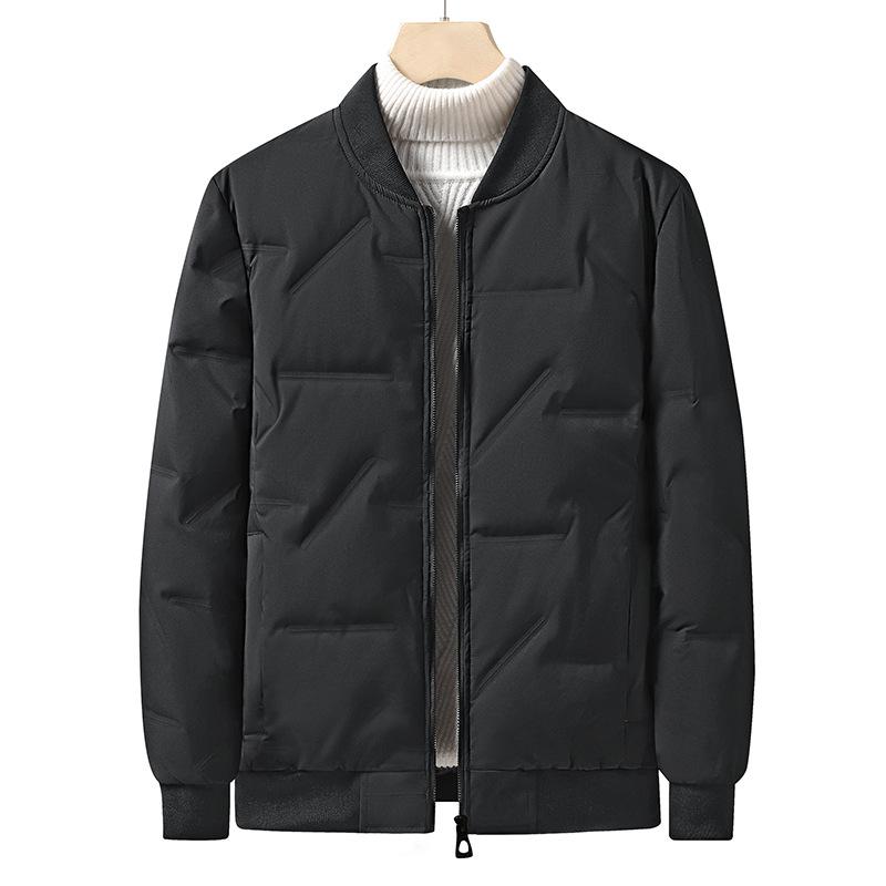 

Winter down jacket men s outdoor warm stand-up collar solid color bread suit youth versatile slim fit comfortable men s jacket men M