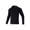 Einfarbiges Halb-Zip Mock Neck Casual Sport Atmungsaktives Langarm Raglan T-Shirt Herren Tops Schwarz FB8516-010