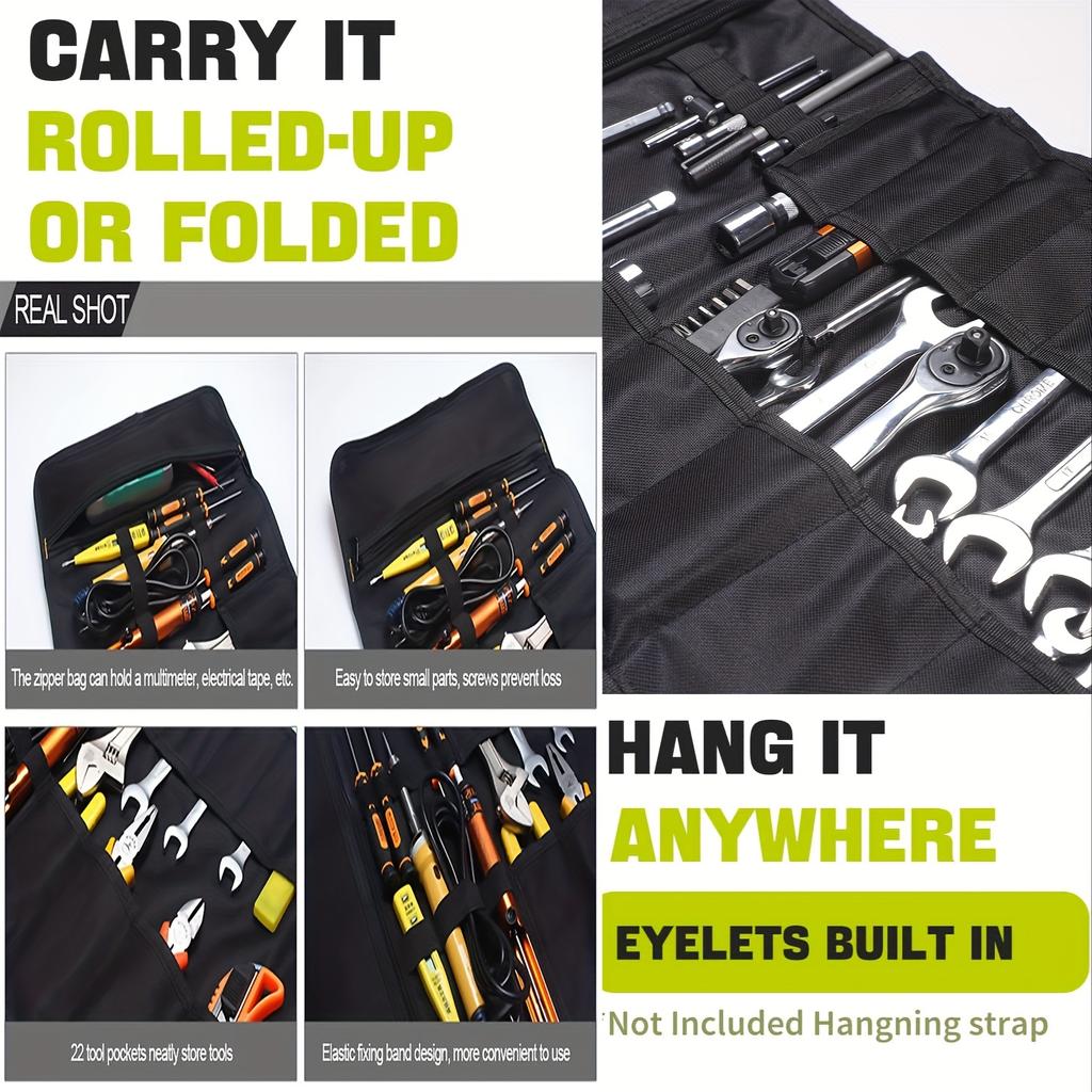 Carrying bag reel type tool kit electrician tool insert bag canvas Oxford cloth tool kit tool bag hardware tool kit