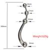 Stainless Steel Metal Double Dildo Penetration Huge Anal Beads Butt Plug G Spot Male Prostate Massager Fake Penis Vagina Sex Toy