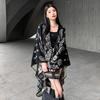 Women Scarf Daily Wear Oversized Poncho Cape Ethnic Flower Print Soft Cashmere Touch Blanket Shawl Travel Warm Wrap Scarves